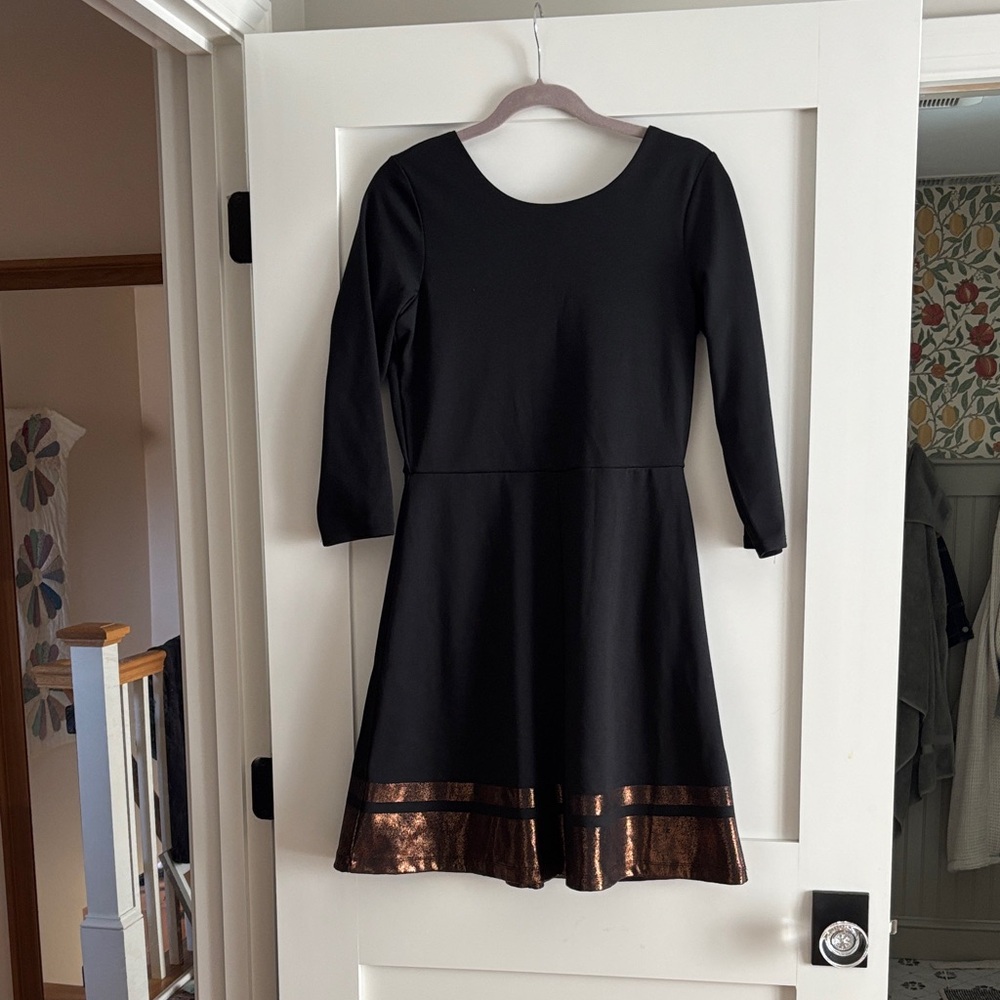 Elegant Black and Gold Dress